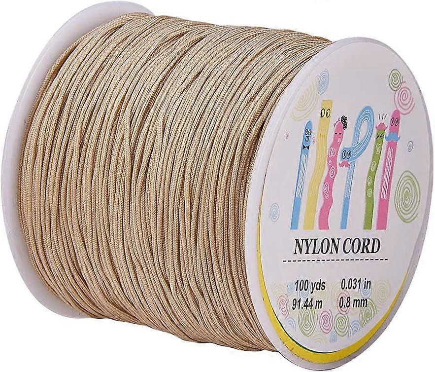 100 Yards 0.8mm Nylon Beading String, Chinese Knotting Cord Nylon Kumihimo Macrame Thread Braided Lift Shade Cord for Blind Mini Blind Cord Replacemen