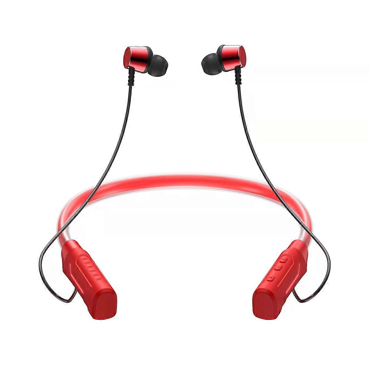 Flashing LED Neck-mounted Stereo Bluetooth Wireless Earphone