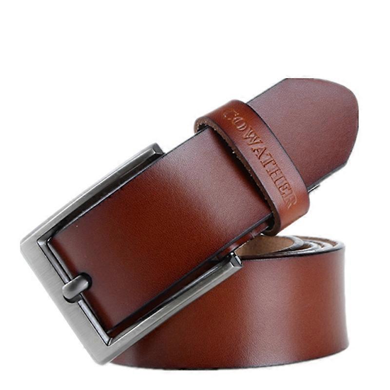 COWATHER 140cm Men The Second Layer Cowhide Belt