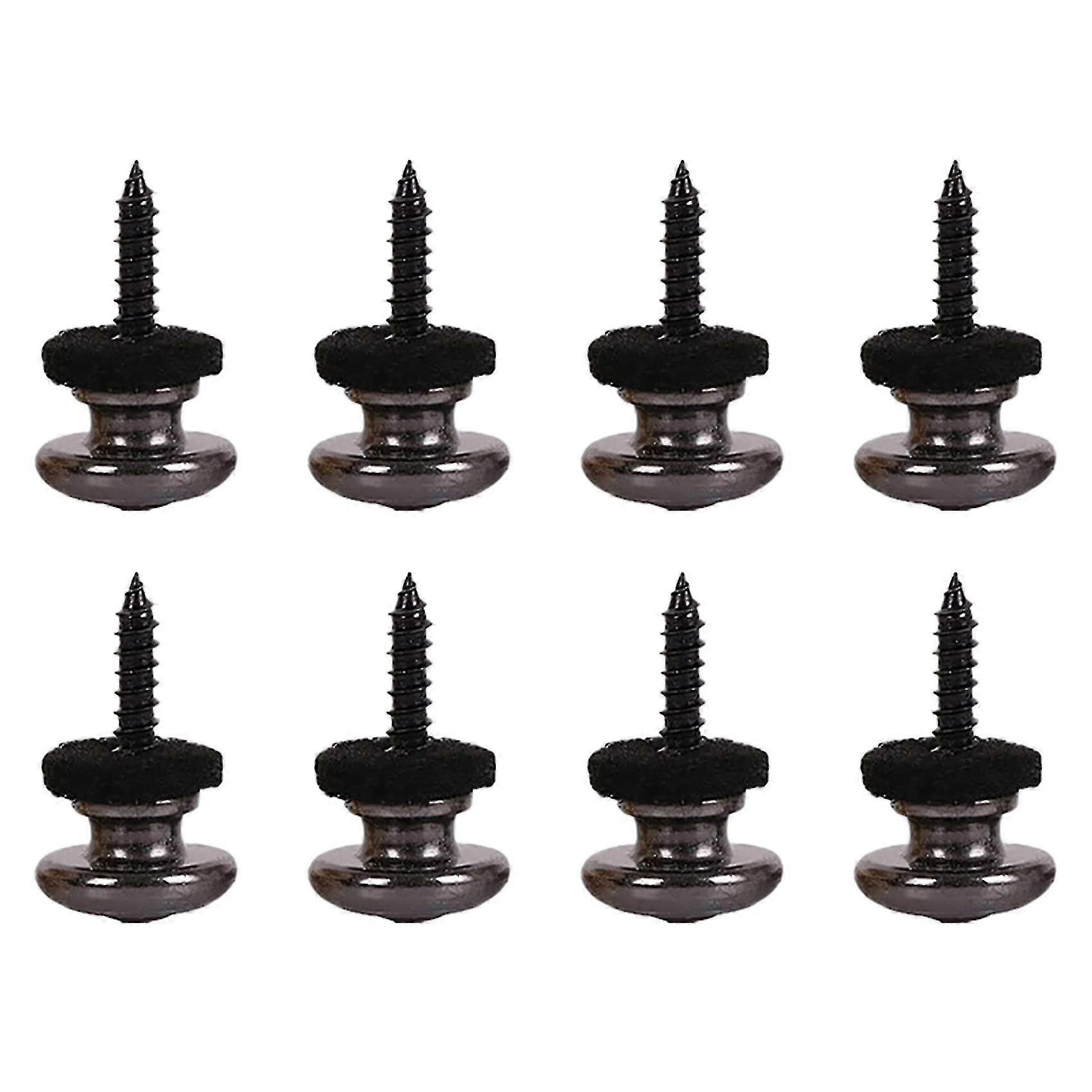 2pcs Bronze Guitars With Locks Compatible With Acoustic Classical Ukulele Black