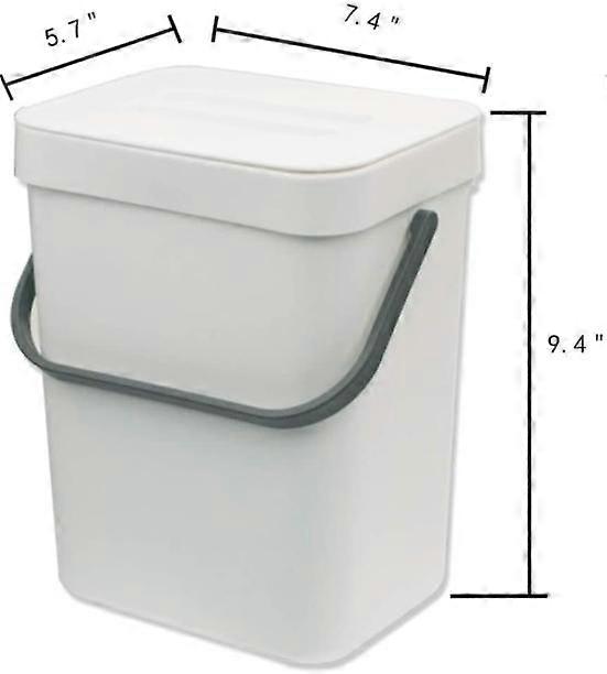Kitchen Compost Bin with Removable Airtight Lid - Countertop and Under Sink Composting