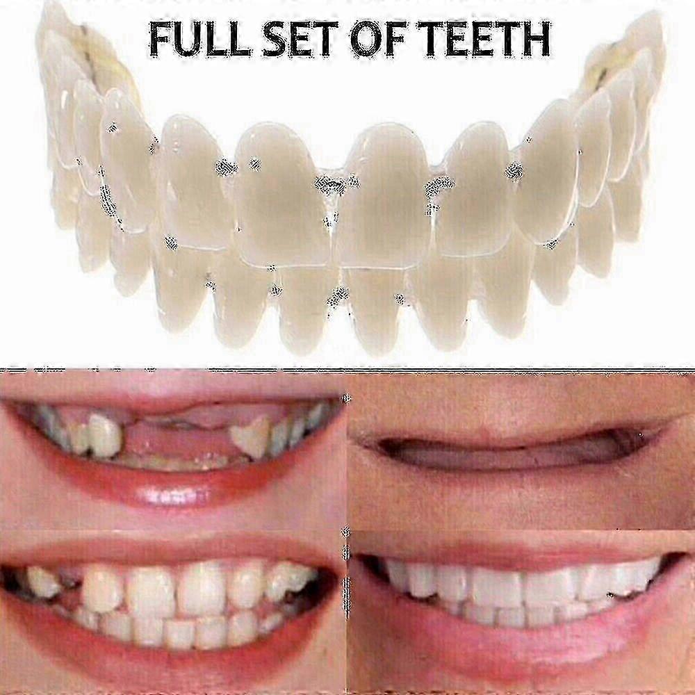 Smile Snap On False Teeth Upper Lower Dental Veneers Dentures Tooth Cover Setyj51-3