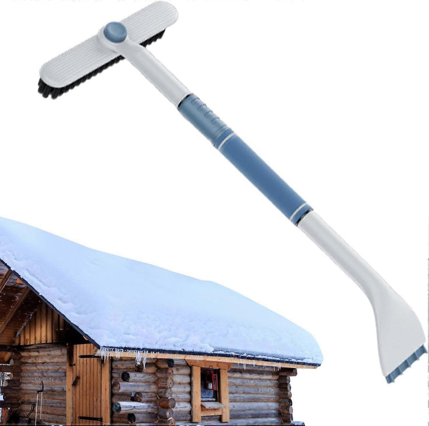 Ice Scrapers and Snow Brushes | Extendable Multifunctional Windshield Scraper, Window Scraper with Comfortable Foam Handle, Removable Rod, Ice Scraper