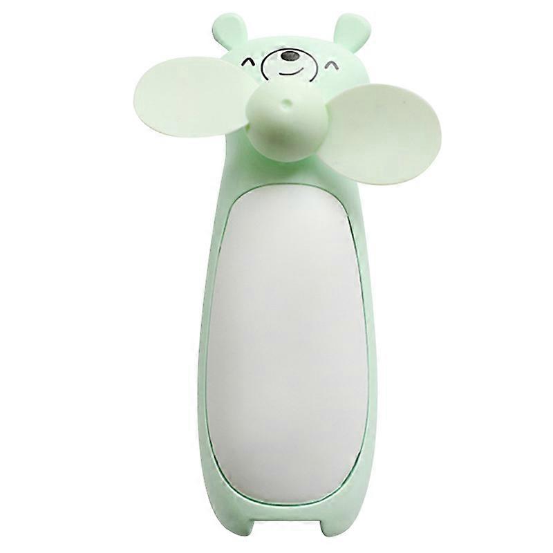 Handheld Charging Small Fan Cartoon Bear Two in One Lamp for Children New