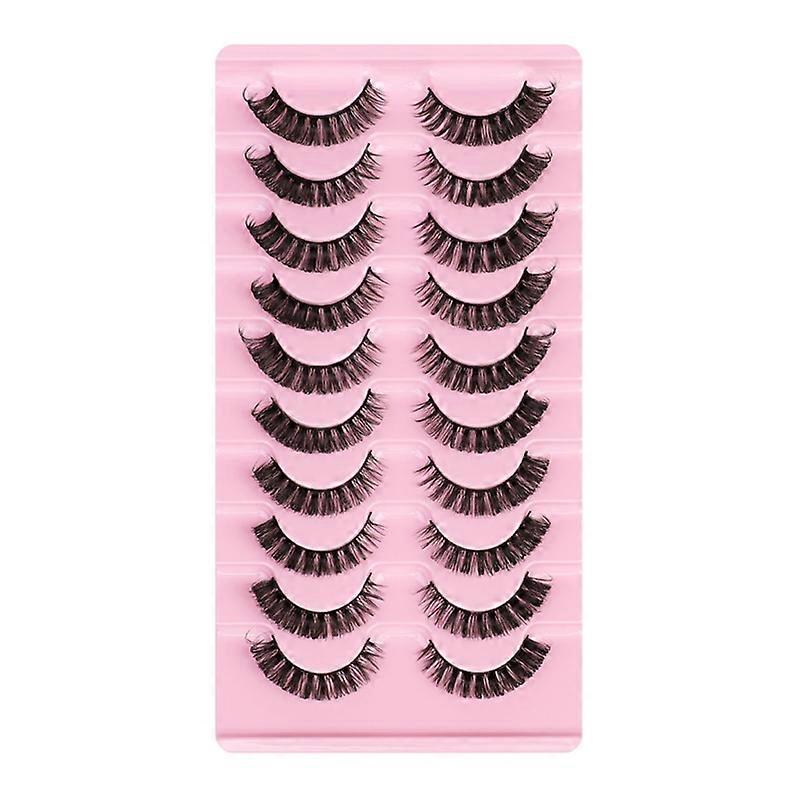 3D False Eyelashes Russian Strip Lashes,D Curl Wispy Natural Fake Eyelashes
