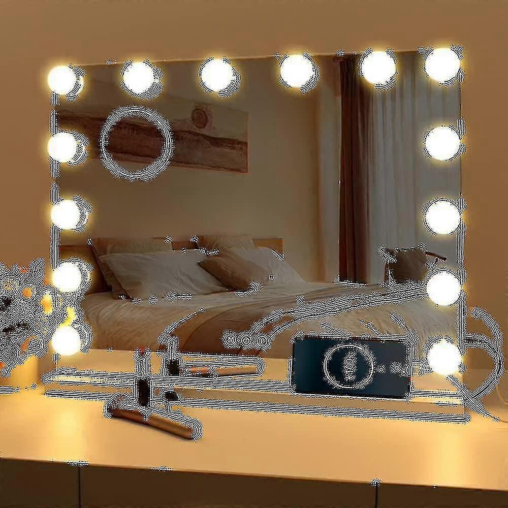 Led Espelho Usb Maquiagem Com Luzes Iluminadas 10 Lâmpadas 3 Modos de Iluminação Fastly-ZZY