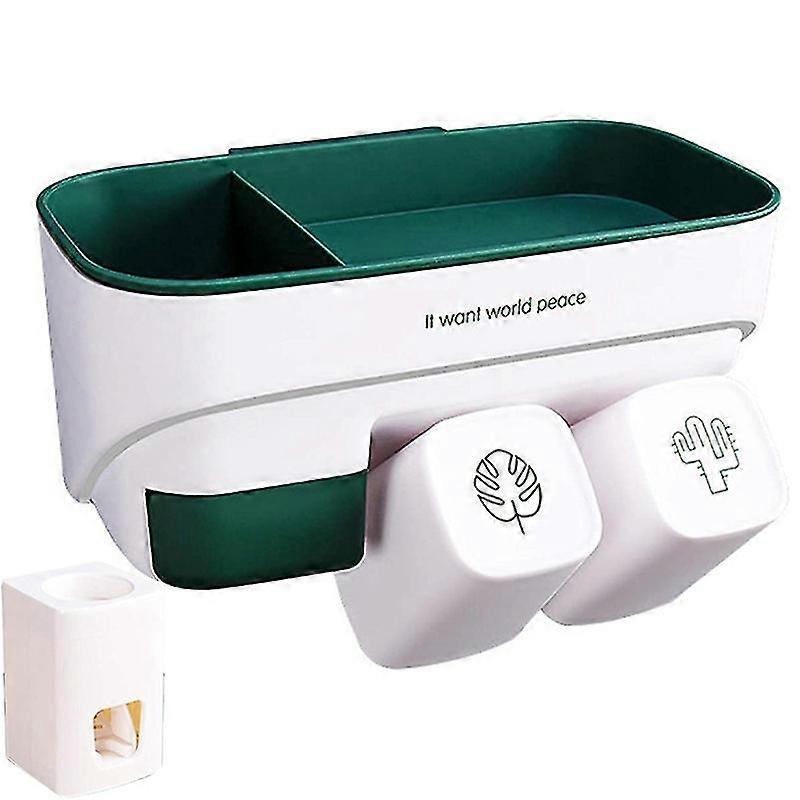 Toothbrush Holder Wall Mounted-multifunctional Space Saving Tooth A
