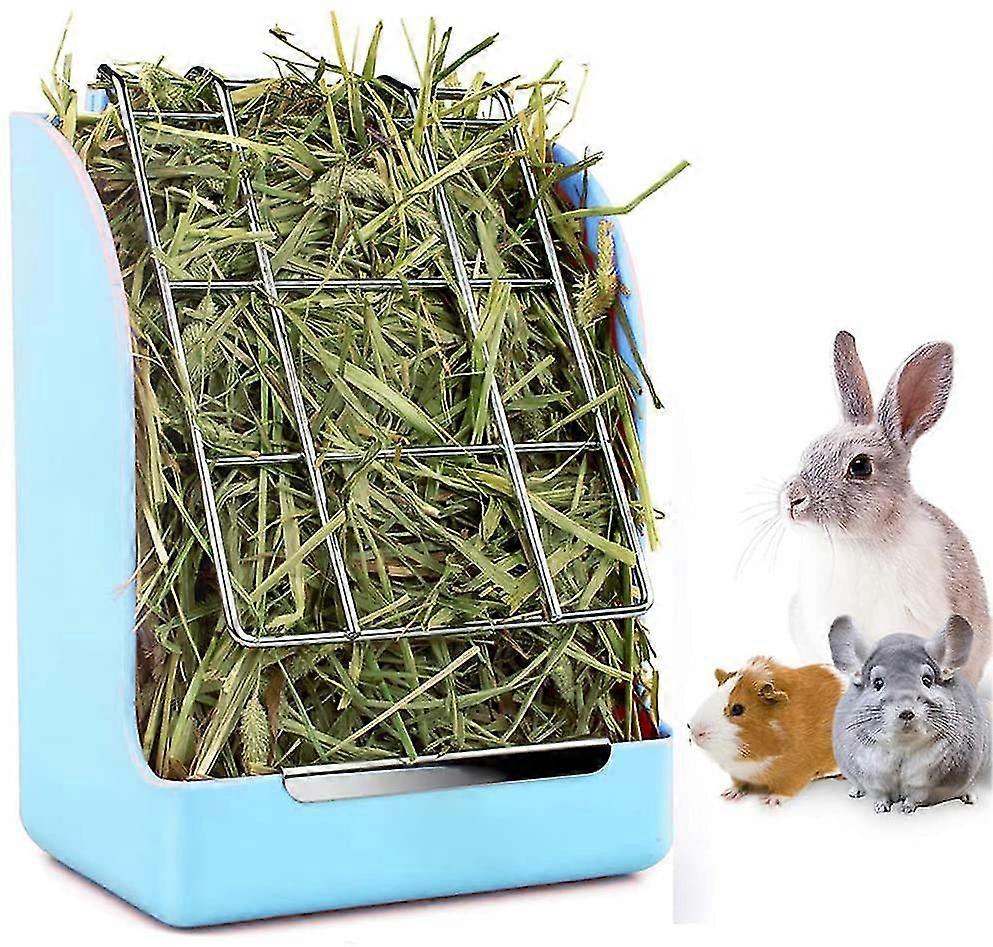 Rabbit Feeder Bunny Guinea Pig Hay Feeder, Chinchilla Plastic Food Bowl