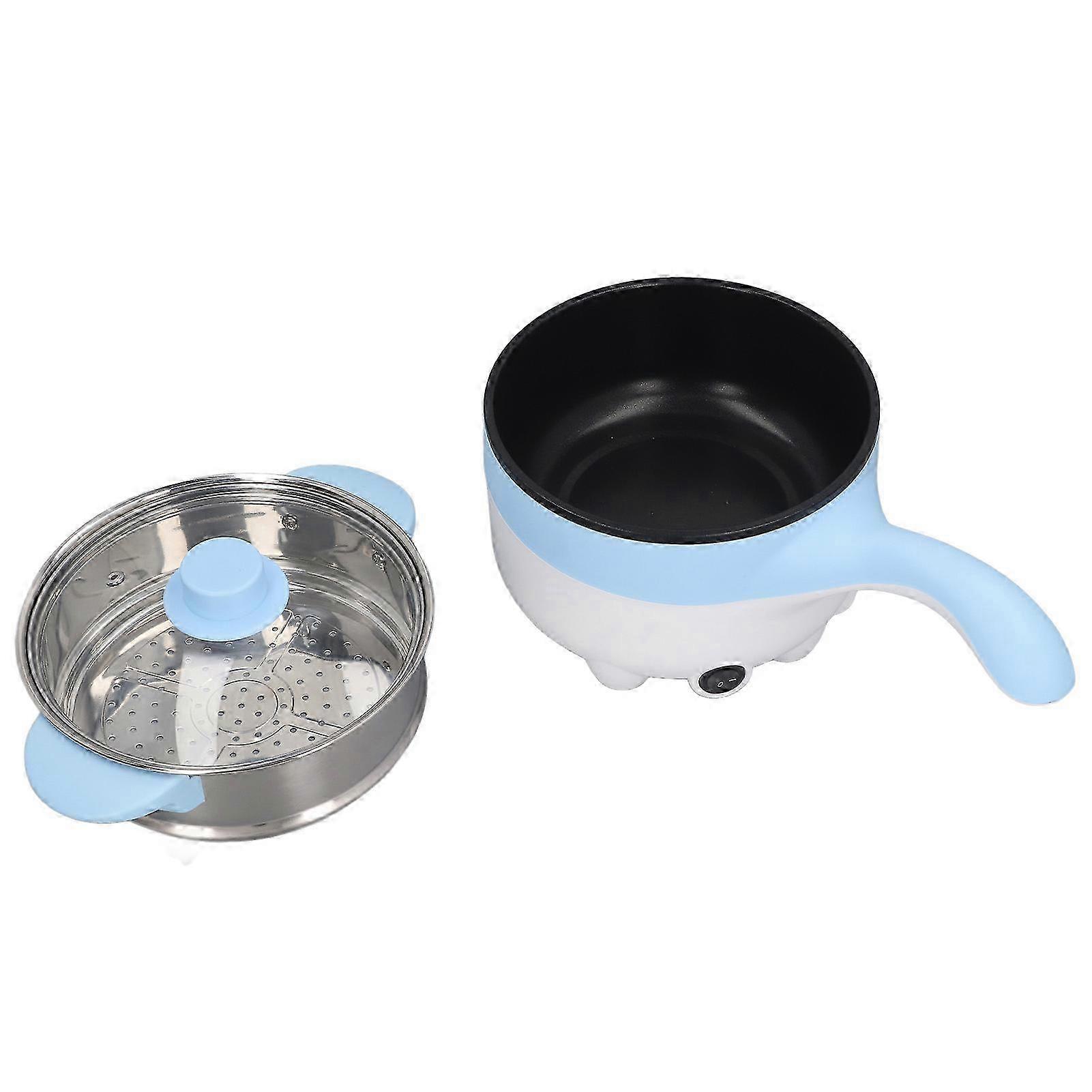 Electric Cooking Pot 2L Portable Skillet with Stainless Steel Steamer for Camping and Picnic 24V
