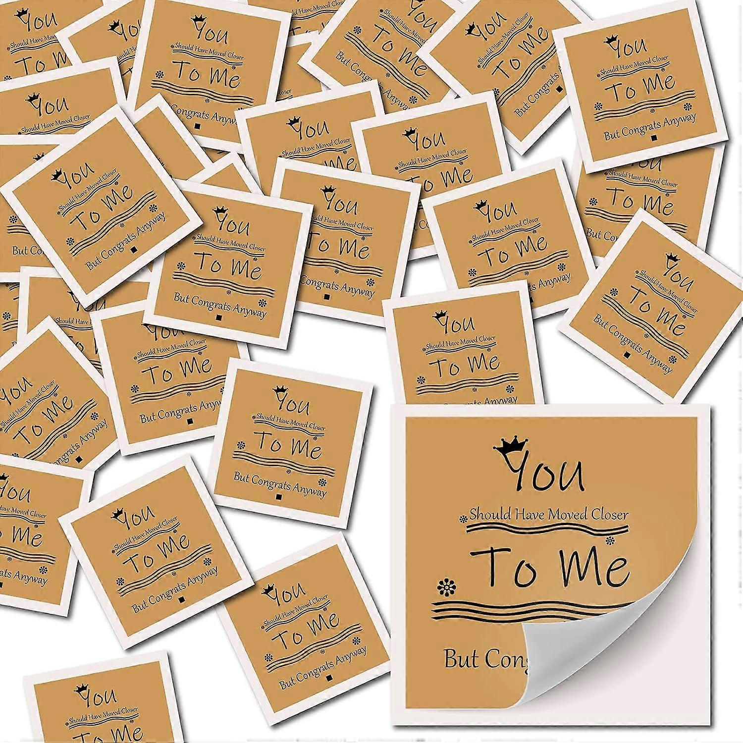 Candle Stickers Labels Square 2.52 Inch 30pcs You Should Have Moved Closer to Me Sticker Self Adhesive Labels for Candle Essential Oil Container Can B