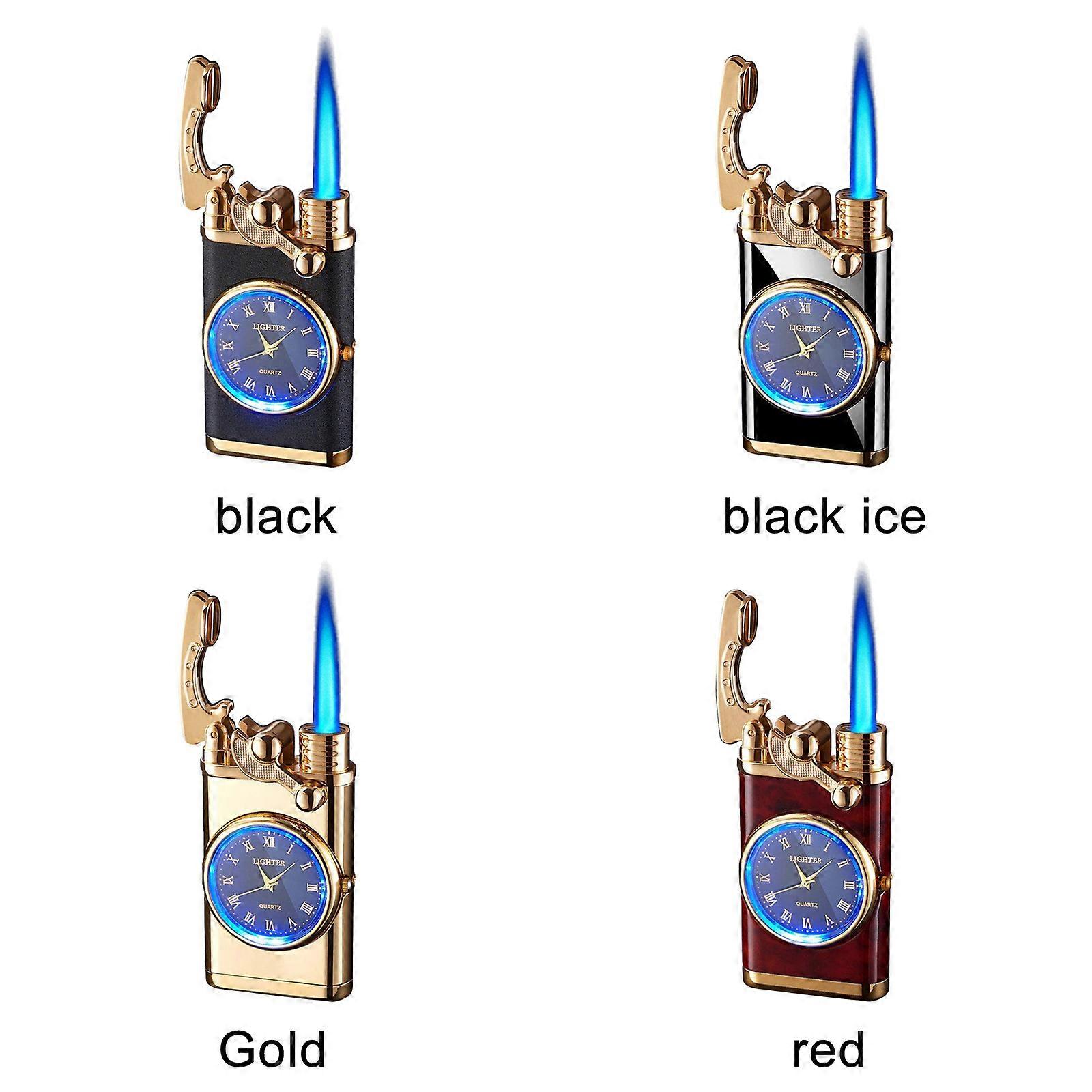 Creative Dial Rocker Arm Inflatable Lighter Inflatable Lighter with Electric Watch