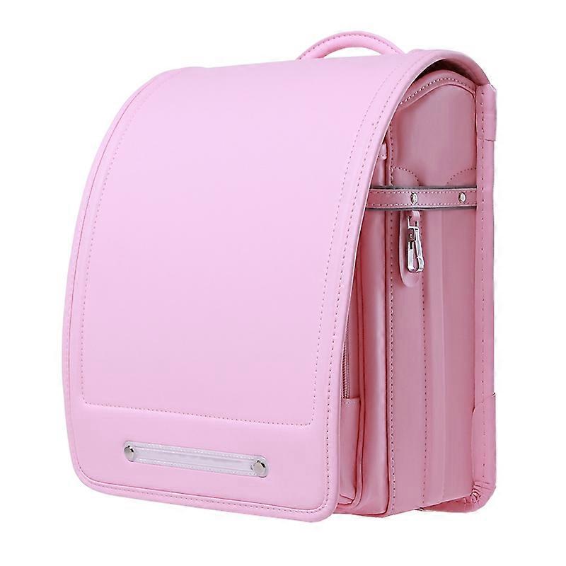 Zaino Scolastico Giapponese Randoseru Impermeabile Per Bambini – Leggero E Capiente, Con Copertura Antipioggia, Rosso 27x19.5x35cm