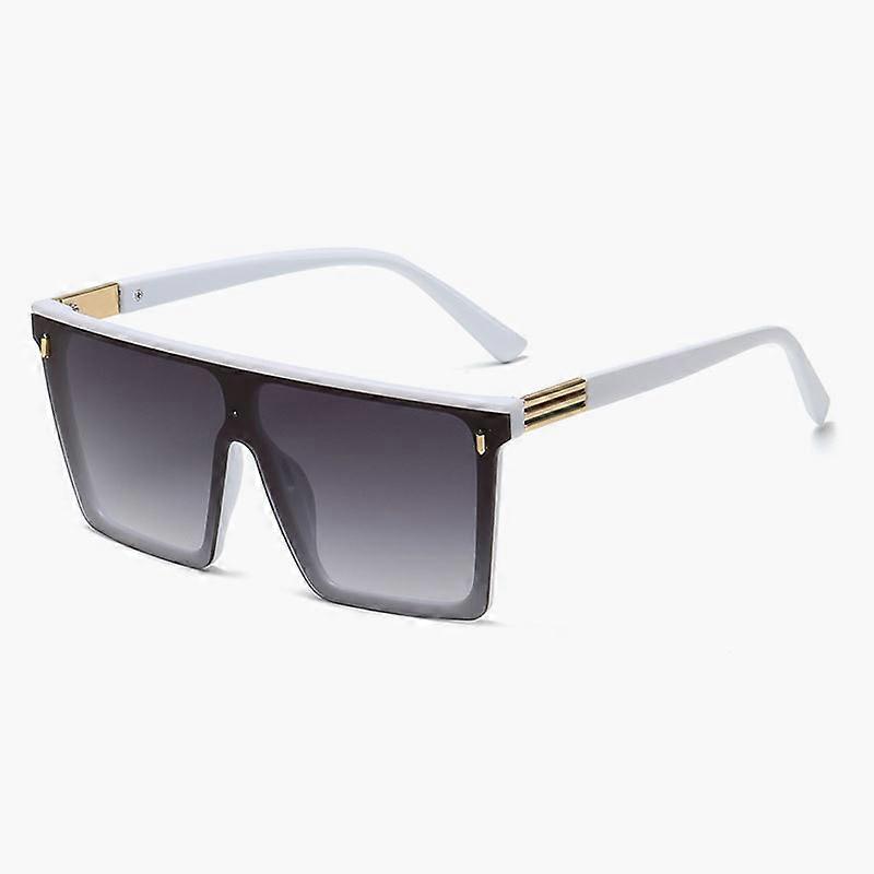 1PC Oversized square sunglasses for women and men, with fashionable flat top, large black shades UV400