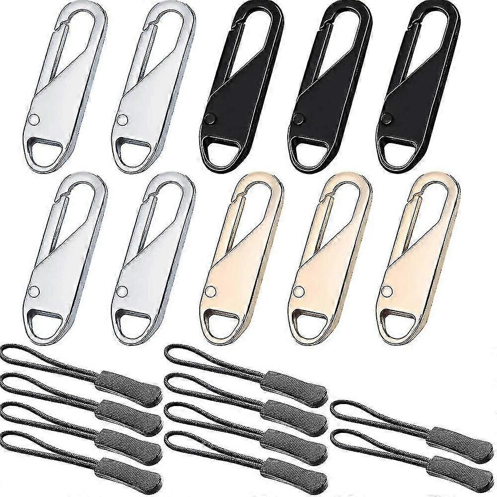 Zipper Pull Tab Replacement Metal Zipper Extender Handle Fixer 10 Pcs