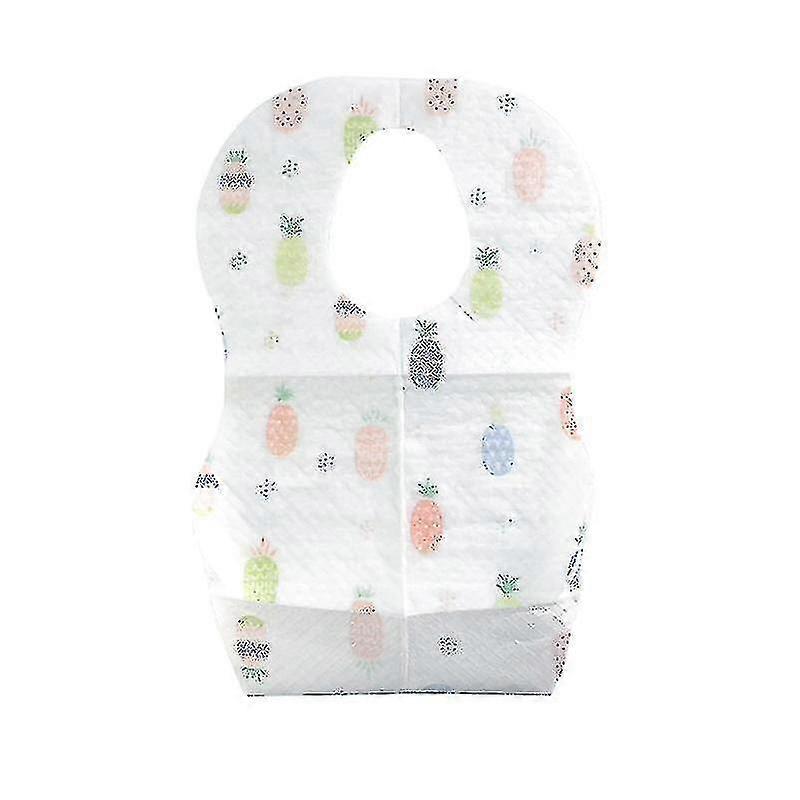 50pcs الطفل المرايل المتاح الأطفال سميكة منشفة اللعاب غير المنسوجة مريلة جيب