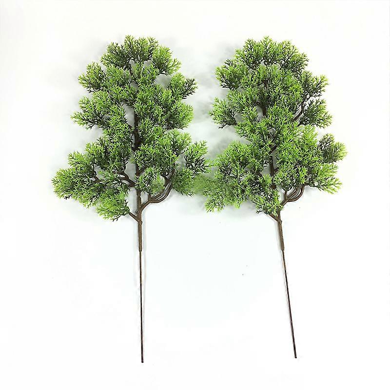 Artificial Big Pine Green Branch Simulation Leaves Plant Welcoming Pine Bonsai Accessories Home Decoration Plant Fake Flower