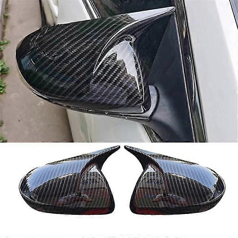 Side Rearview Mirror Cover for 6 2009-2015 Mirror Modified Horns Carbon Fiber Shell Reverse Caps B