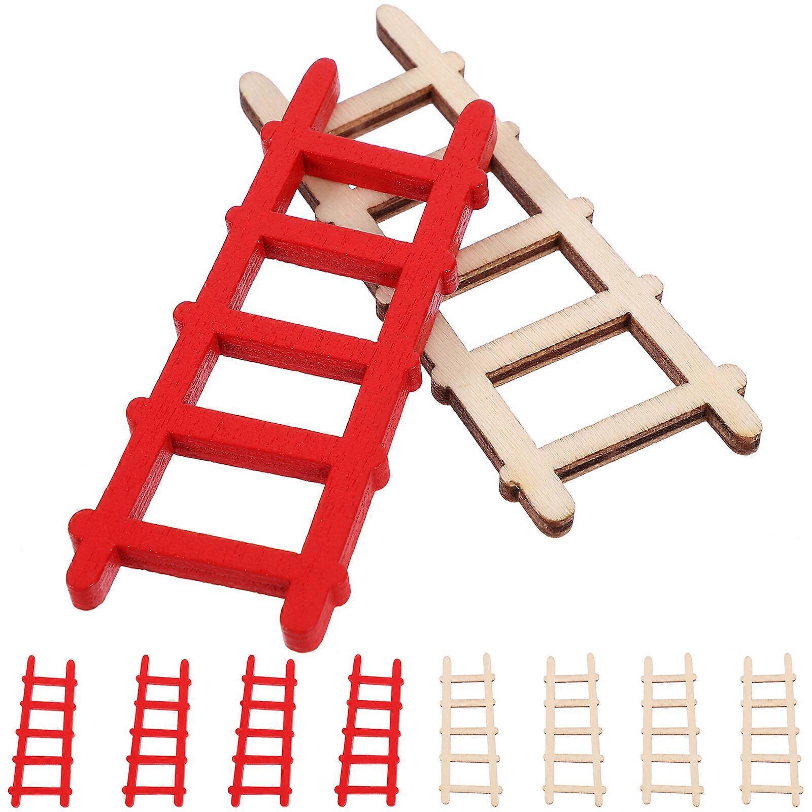 10 pz Miniatura Simulata Scala Decorazione Casa Bambola Modello Scala Bonsai Ornamento Paesaggistico