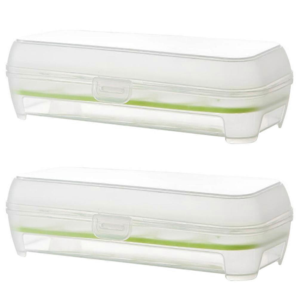2pcs 10 Grid Plastic Egg Tray Practical Eggs Storage Rack Convenient Eggs Storage Container for Home Kitchen (Random Color)