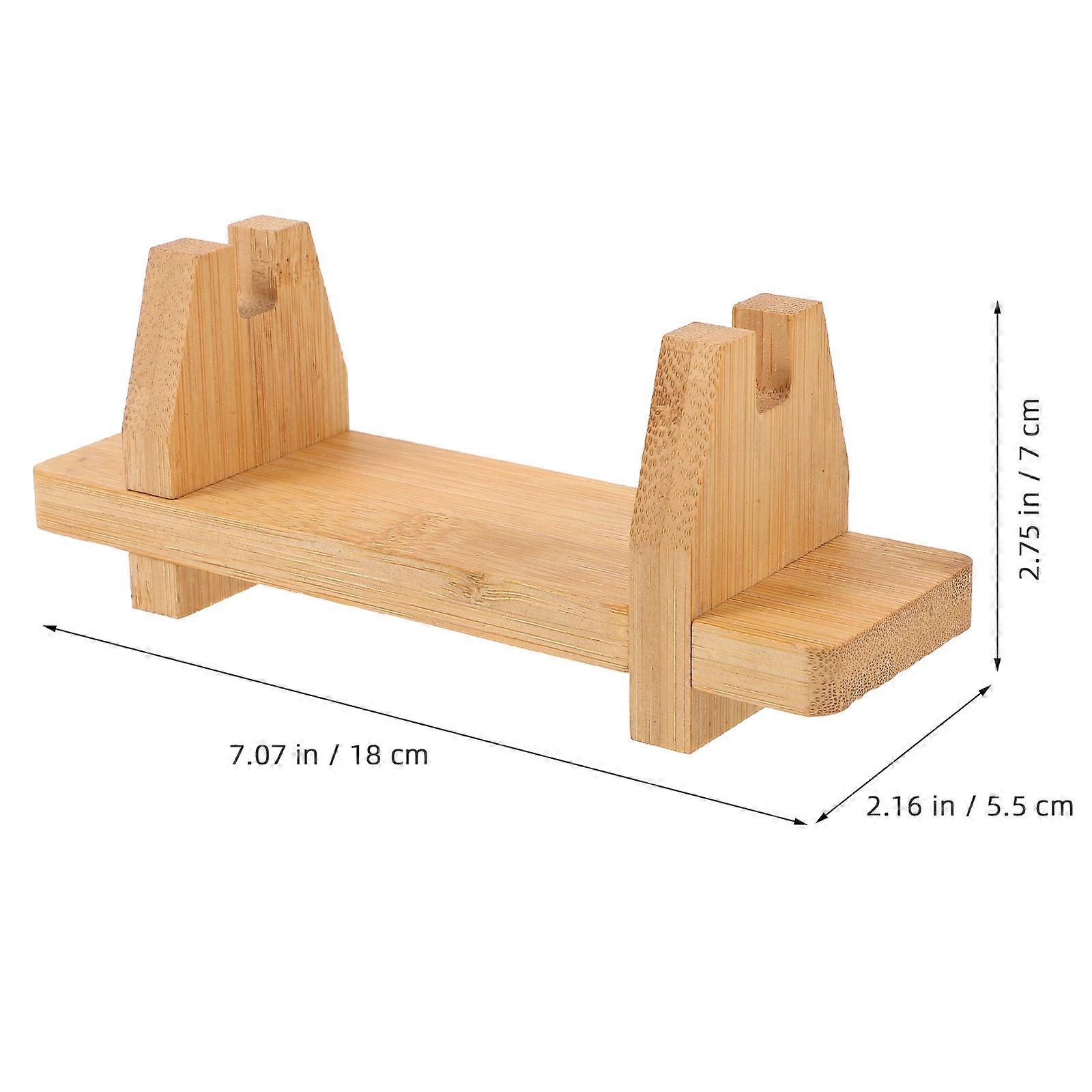 Crafts Display Stand Desktop Displaying Holder for Folding Fan Classical Painting Roll Bamboo Stand