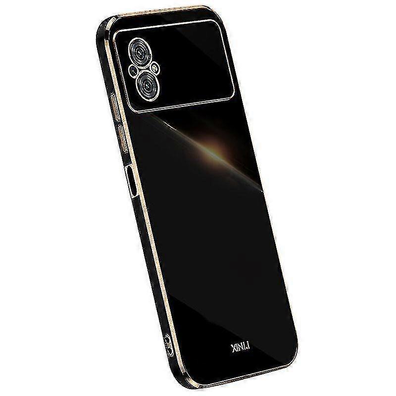 Xinli Electroplating Tpu Phone Case For Xiaomi Poco M4 5g, Back Shell Full Camera Lens Protection Cover