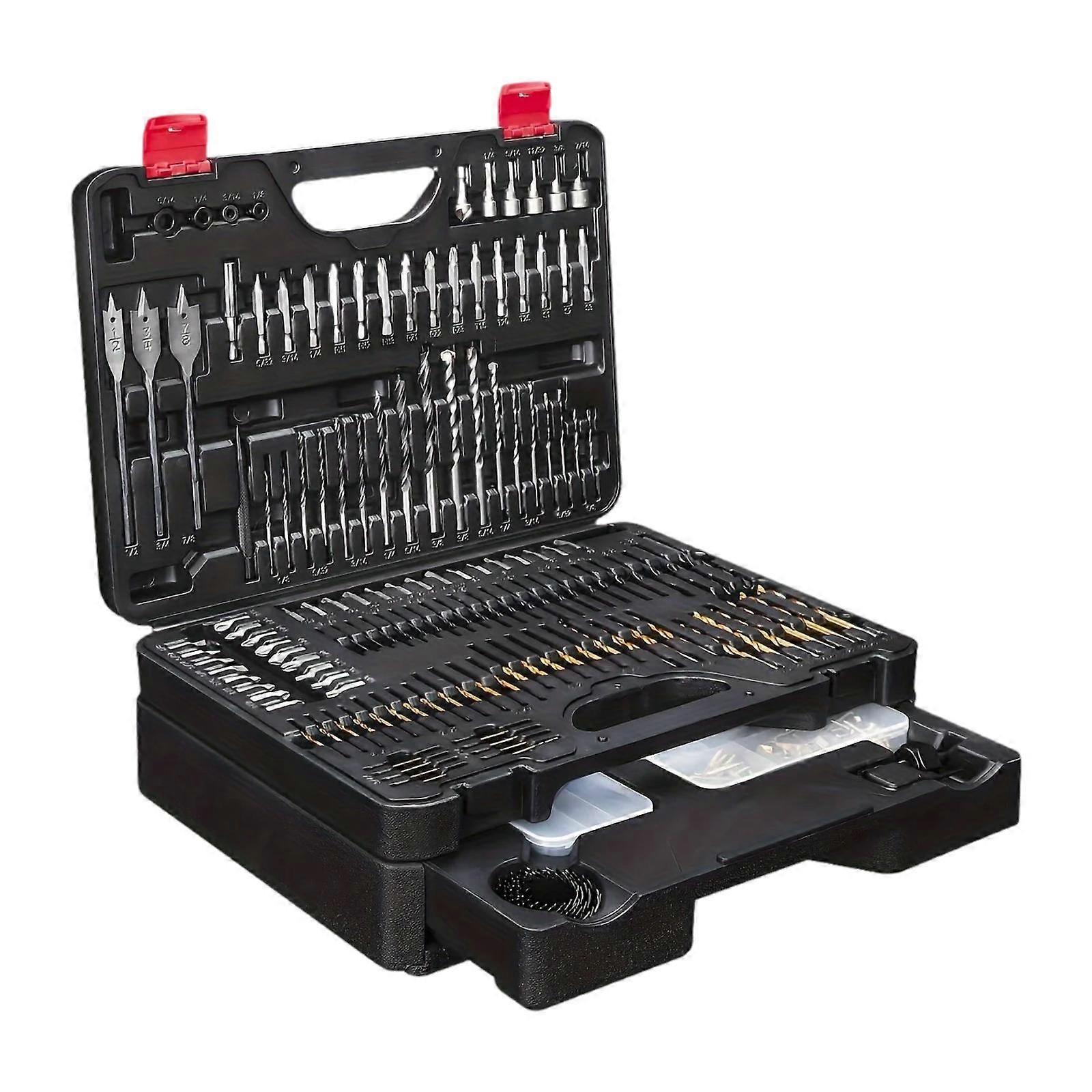 398 Pieces Drill Head Set Portable for Improvement Metalworking