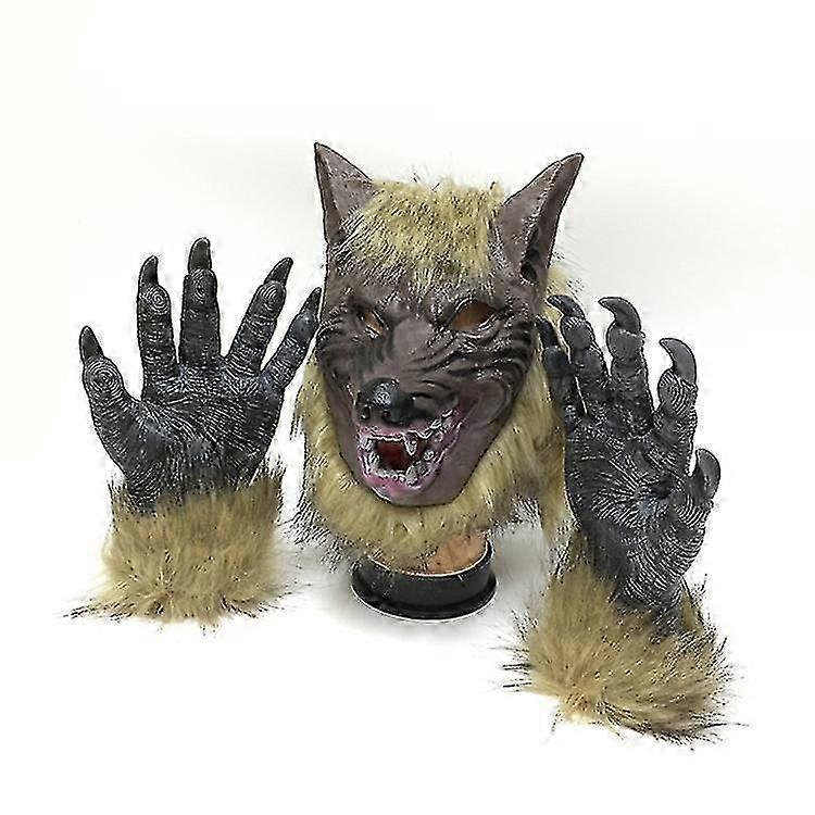 Halloween Werwolf Maske & Krallen Set – Gruselige Latex-Maske Für Kostüm-Partys