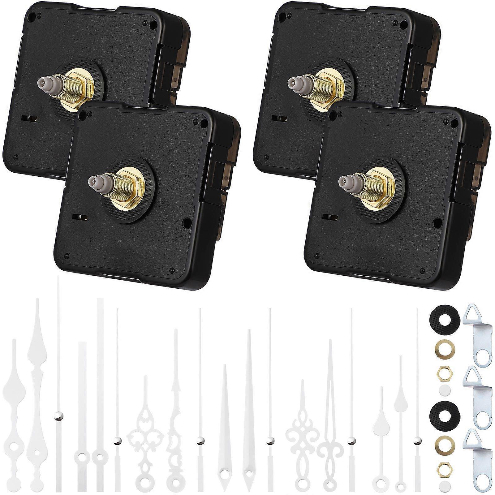 4 Sets Clock Movement Mechanisms with Pointers DIY Clock Repair Replacement Parts