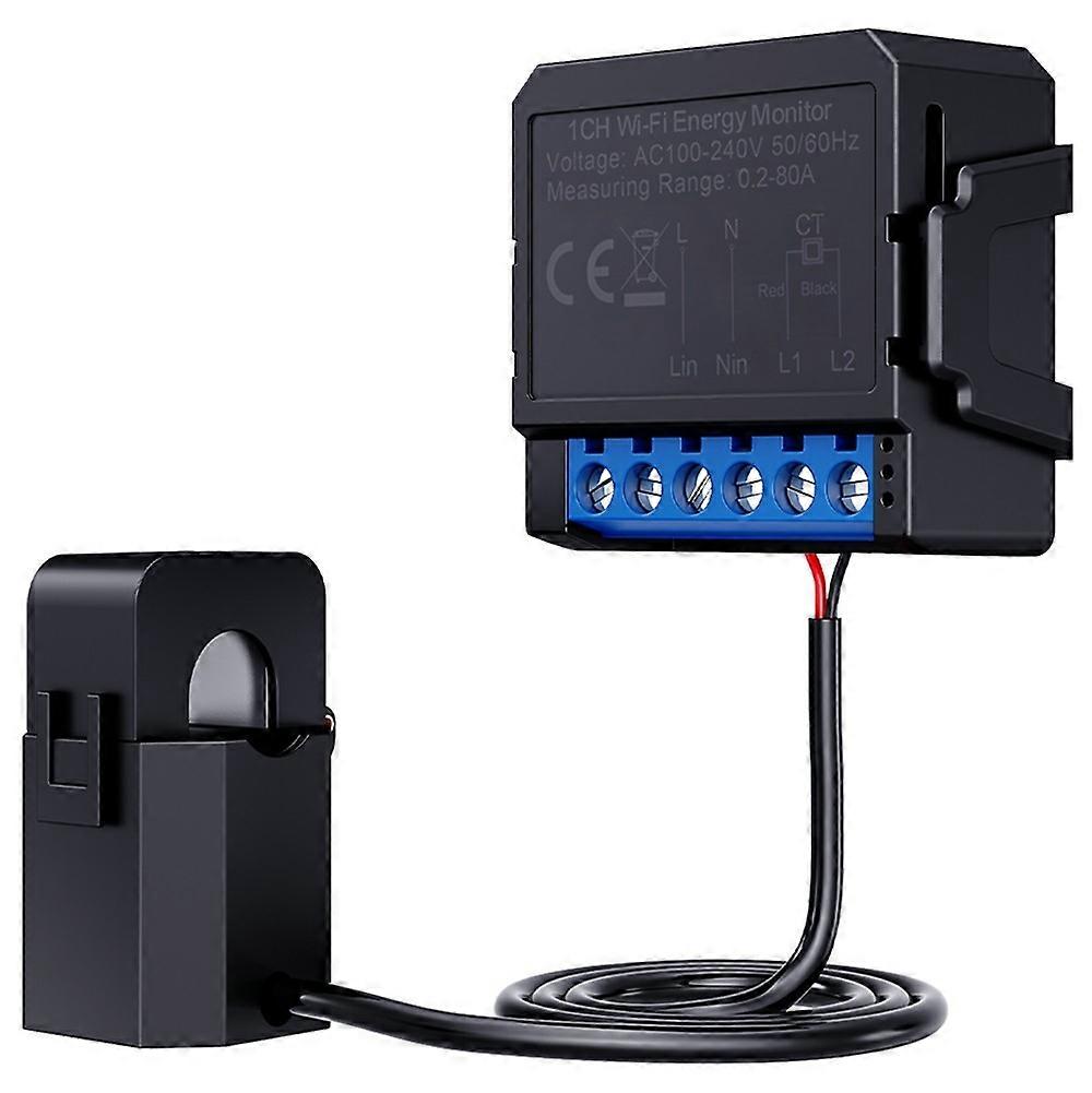 WPM16-1 1 Channel Tuya Smart WiFi Energy Monitor 80A Current Meter Real Time Power Consumption Track