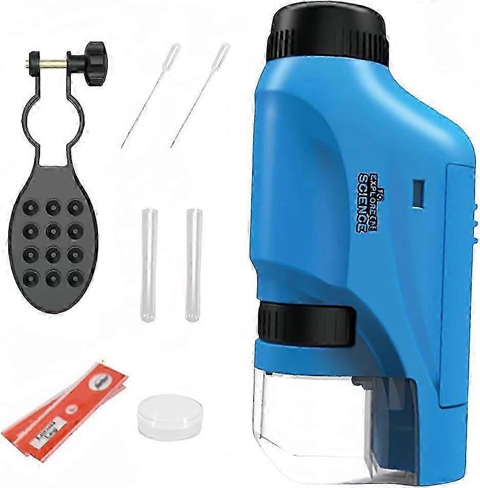 キッズポケット顕微鏡、子供用ミニ顕微鏡、子供用ポータブル顕微鏡、子供用ハンドヘルド顕微鏡、教育玩具、キッズ、男の子、女の子、ギフト、科学K