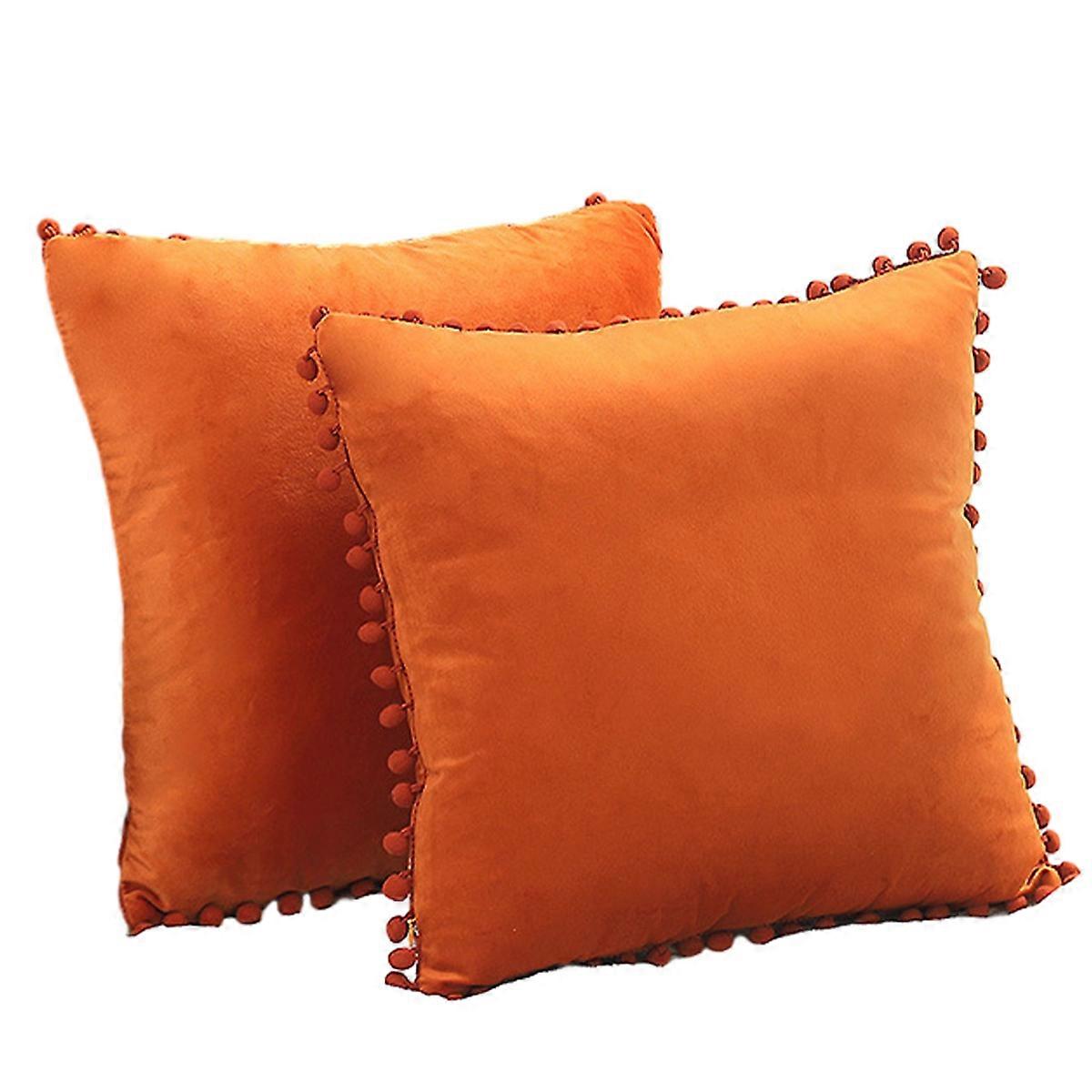 2-pack velvet decorative throw pillow covers for sofa