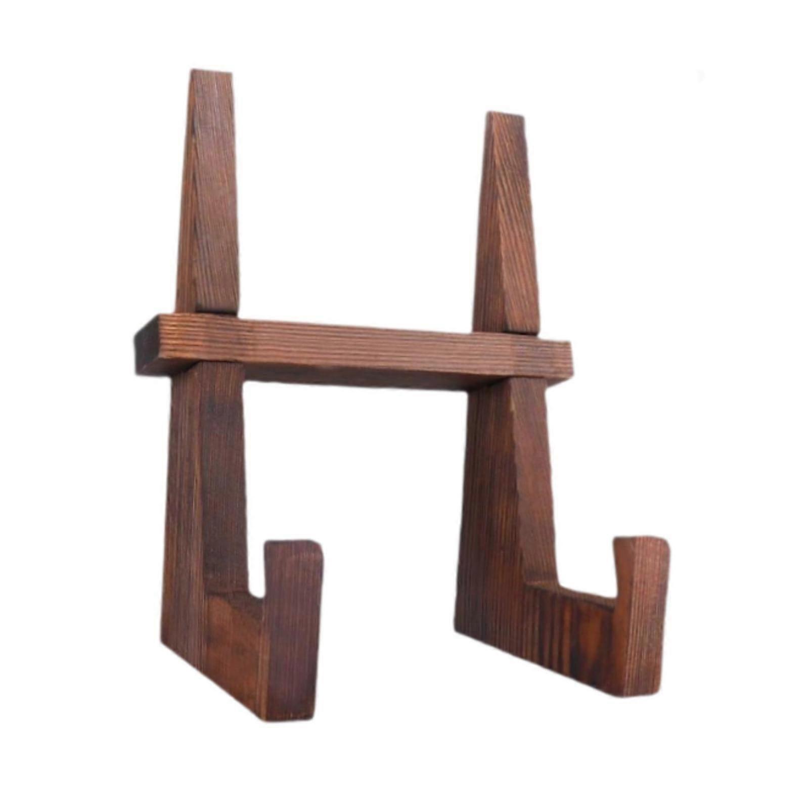 Plate Stand Sturdy Picture Frame Wood Stand for Artistic Work Platter Plaque