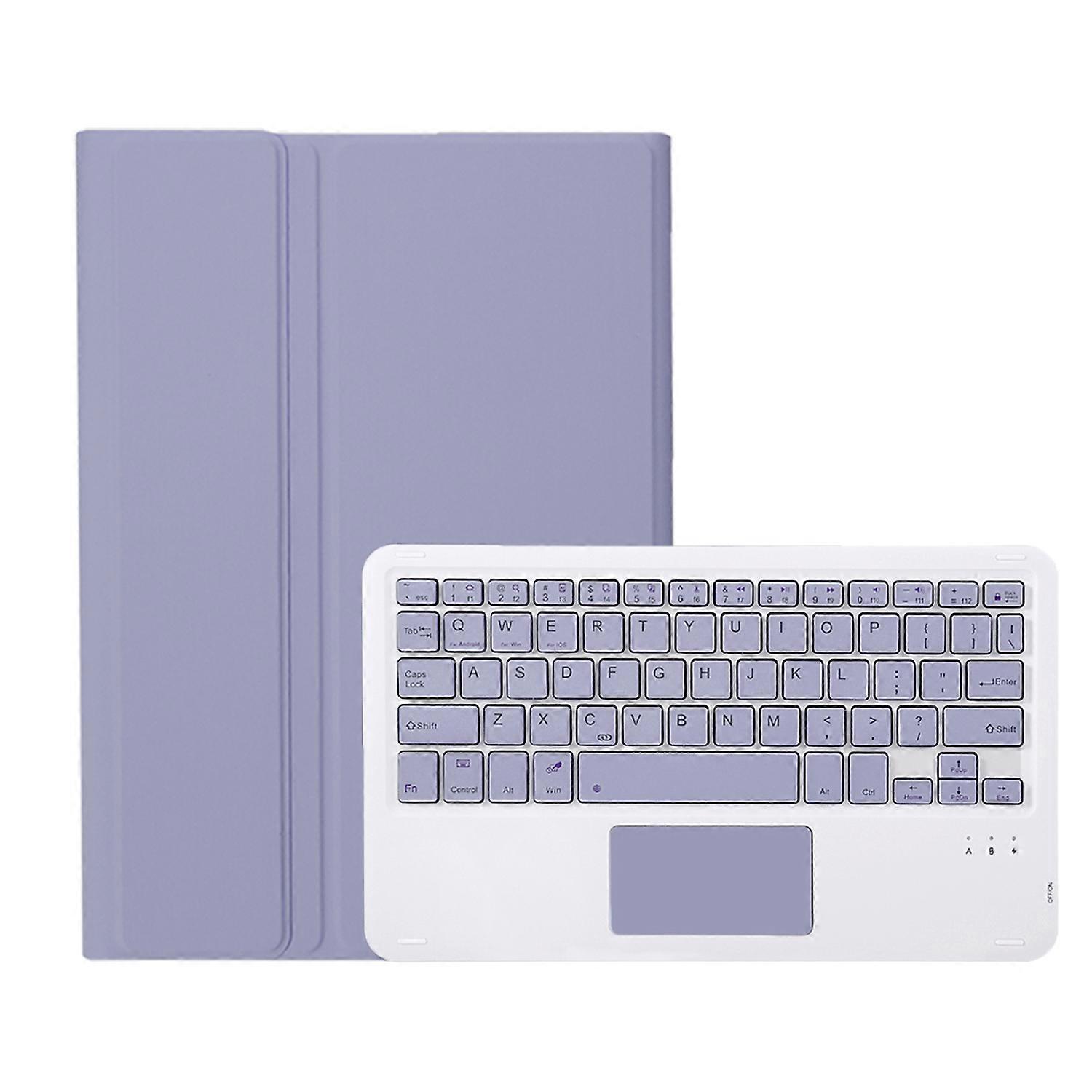 (New) AH25-A Ultra-thin Detachable Bluetooth Keyboard Leather Tablet Case with Touchpad