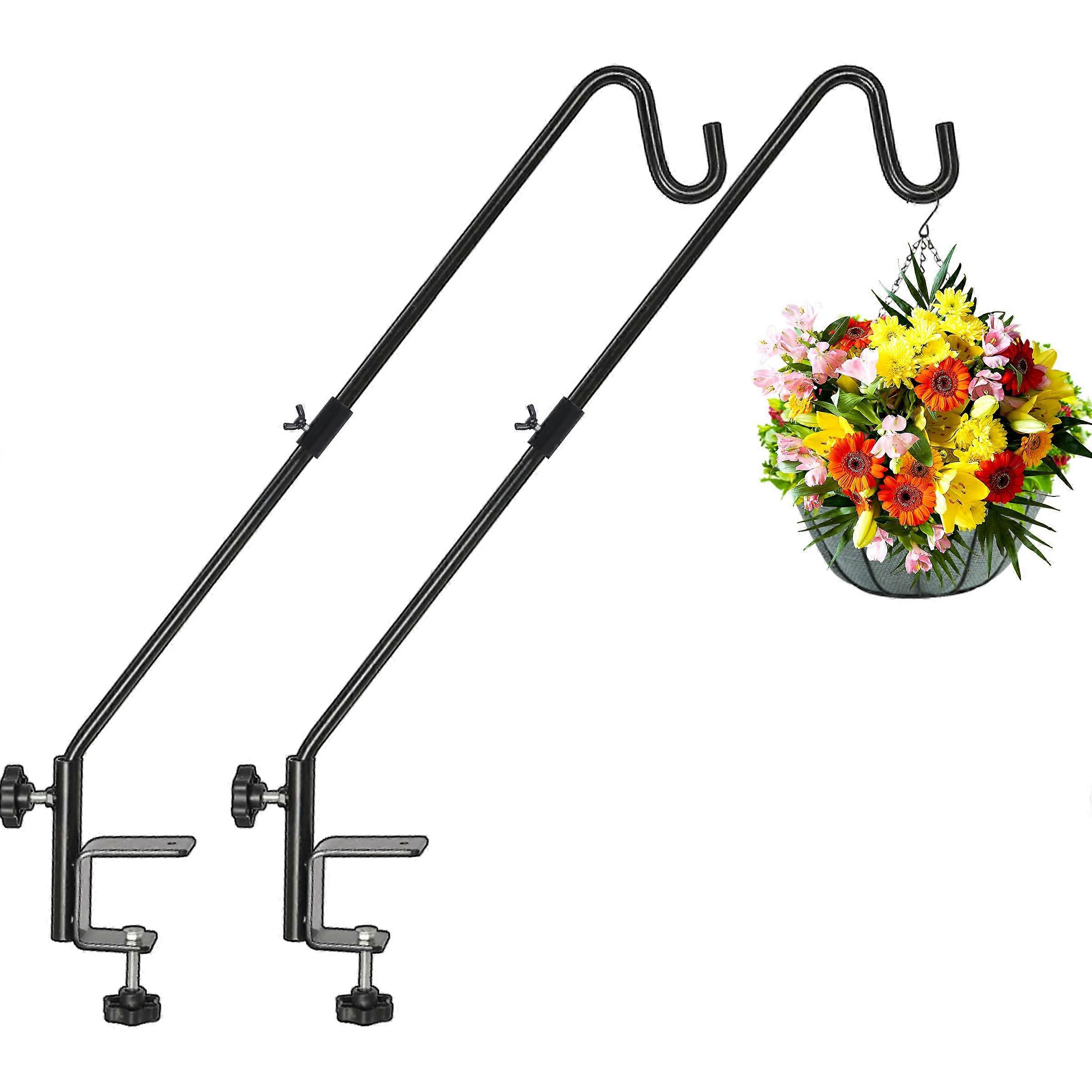 2 Pack Deck Hook for Bird Feeders and Planters 31 Inch