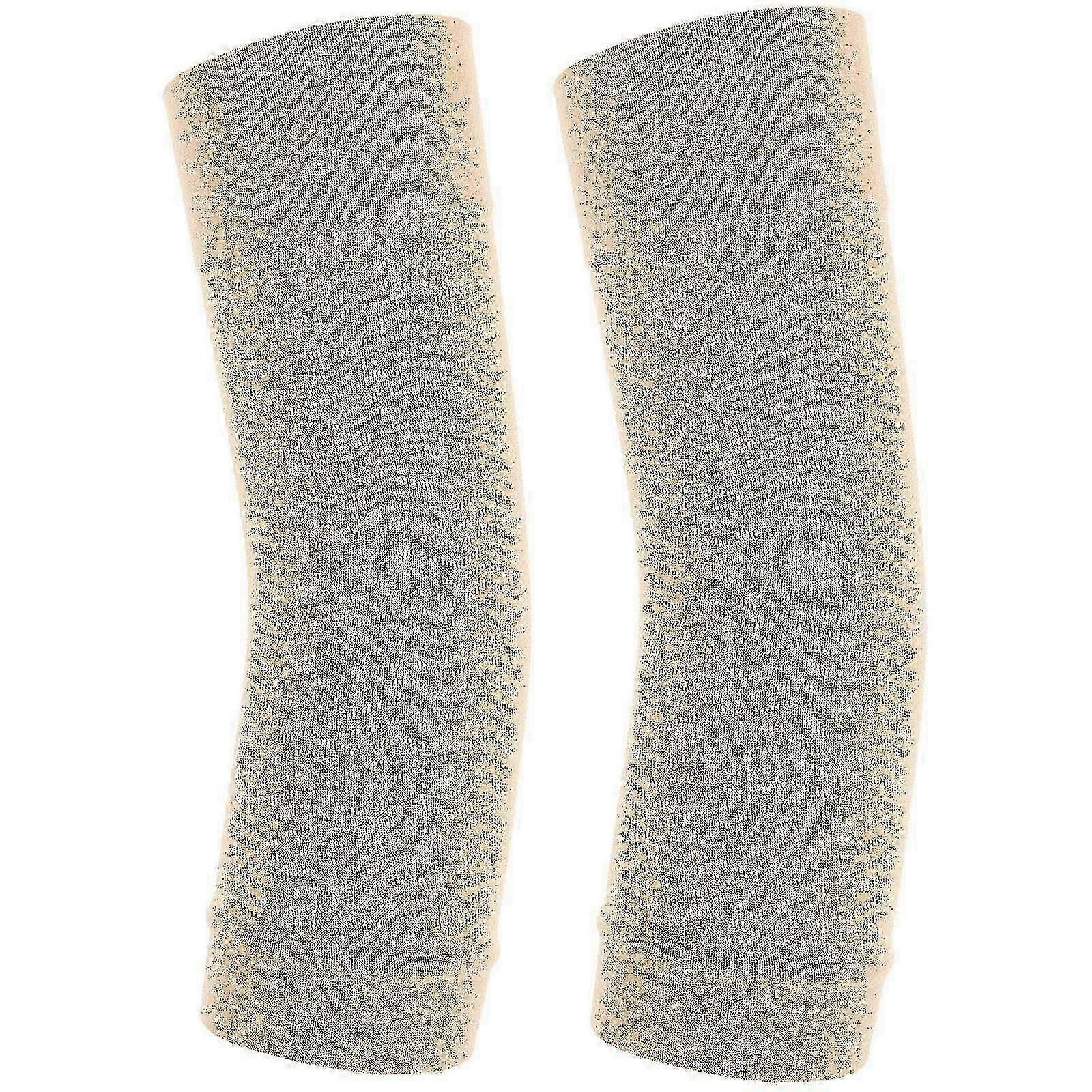 1 Pair Elastic Compression Arm Sleeves Slimming Improve Shaper Sleeve Protective Upper Arms Shaper Sleeve For Fitness (beige)