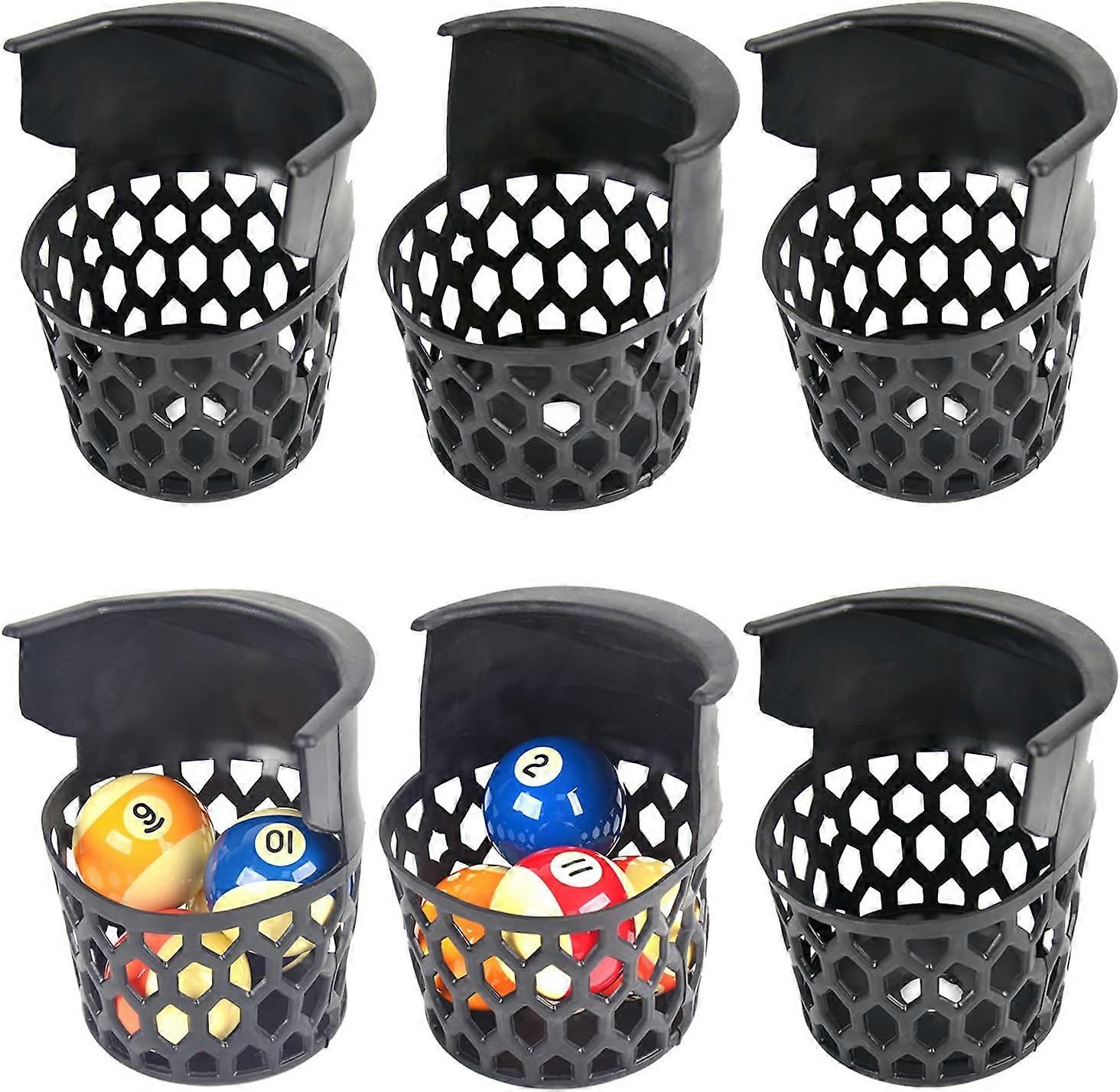 Pool Table Pockets Replacement Pockets for Billiard Table Set of 6 Plastic Web Pockets