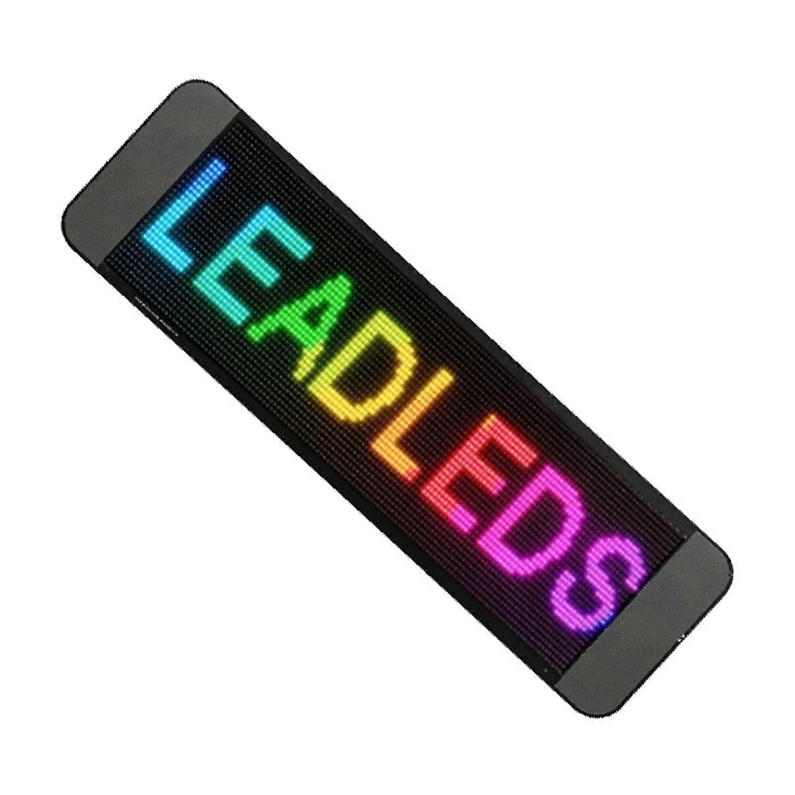 Programmable LED Sign Car 64x20 Dots Matrix 13.7x4in Ultra Bright Scrolling Flexible Digital Mobile APP Remote Control 