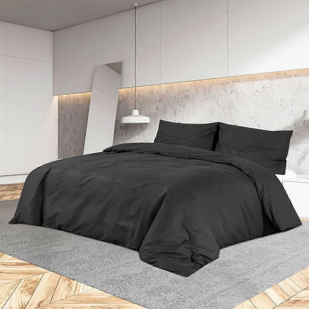 Sengetøjssæt Sort 140x200 cm Letvægts mikrofiber