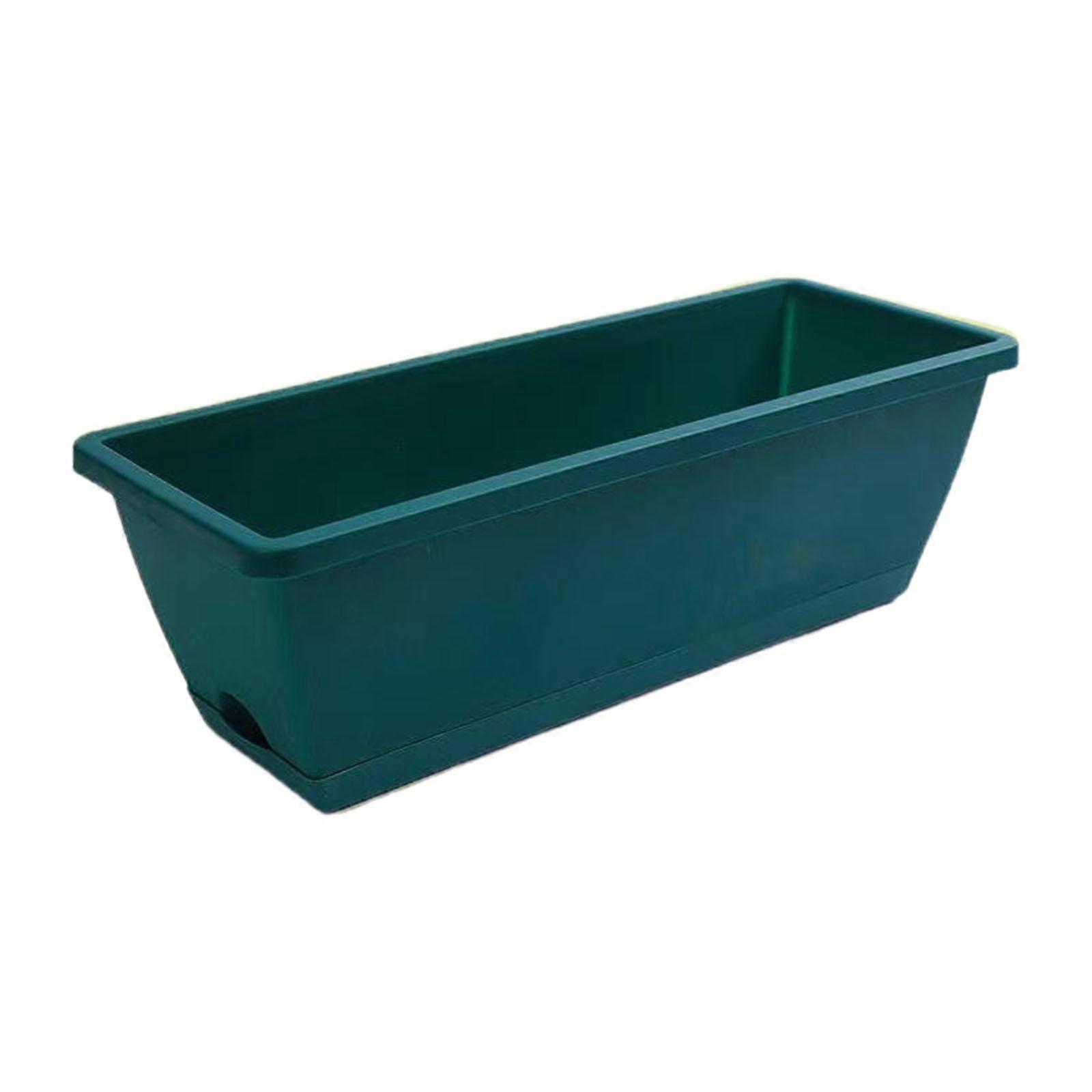 2Pcs Window Box Planter Planter Boxes Rectangle with Drainage Holes Ornaments
