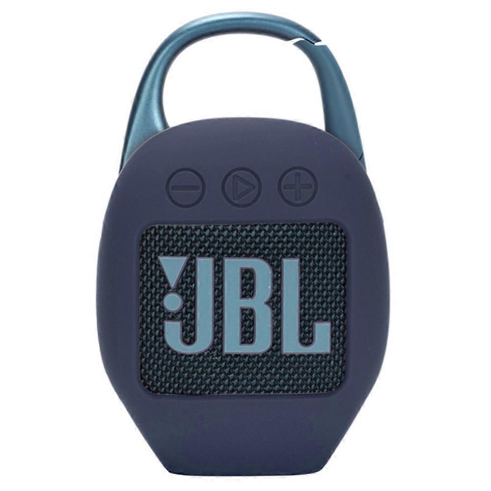Portable Silicone Protective Case for JBL Clip 5 Bluetooth Speaker-Navy Blue