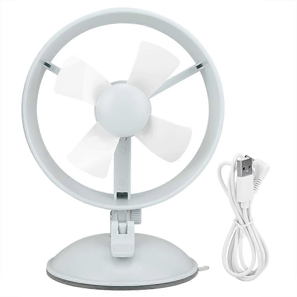 Tragbarer Mini-Saugnapf-Lüfter mit 2 einstellbaren USB-Desktop-Lüftern für Home Office (Grün)