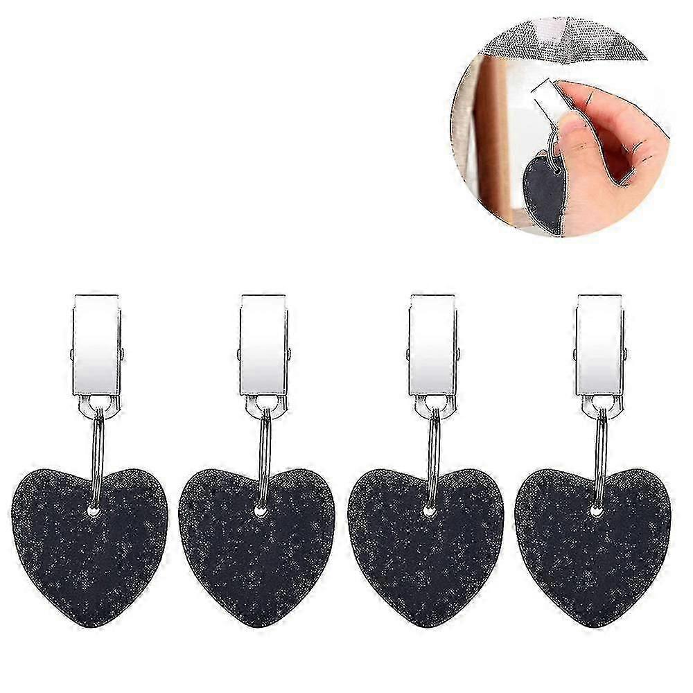 4pcs Tablecloth Weights Hangers Table Cloth Weights, Black