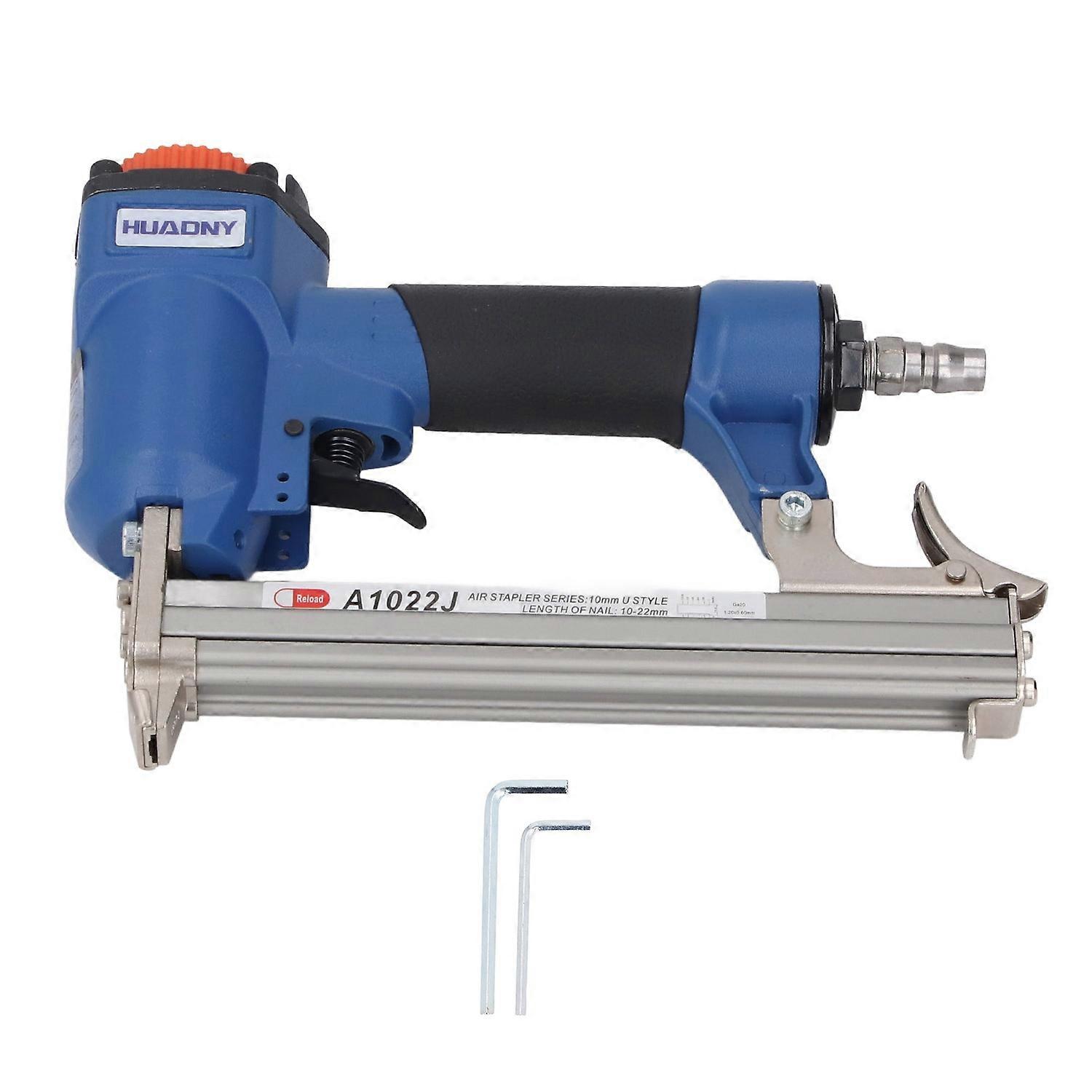 Pneumatic Brad Nailer Ergonomic Design High Efficiency 100pcs Capacity 10-22mm Air Nail Gun