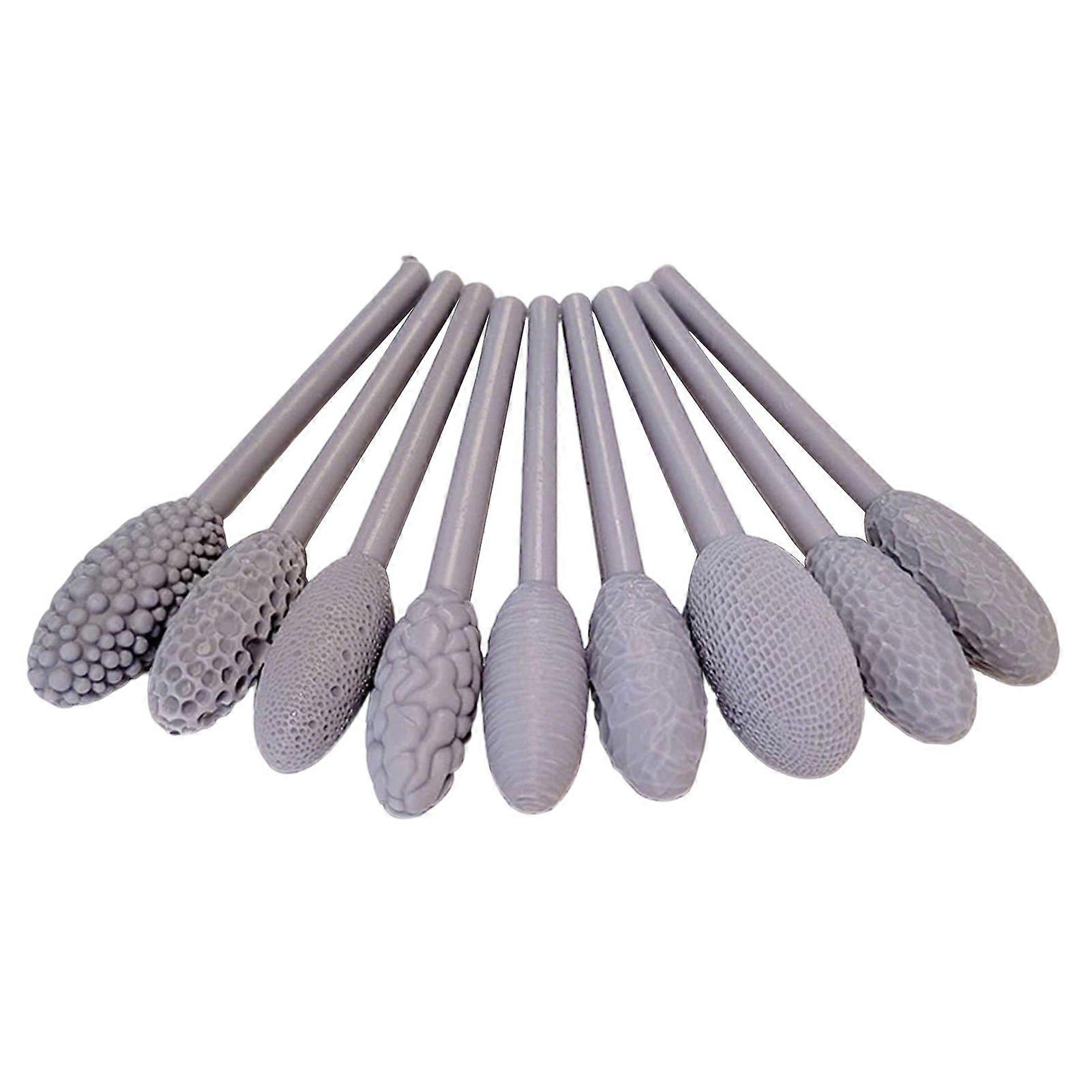 9 Pcs Clay Art Texture Tool Oval Shape Pottery Clay Rollers Kit Modeling Sticks for DIY Crafts Clay Art Lovers Beginners