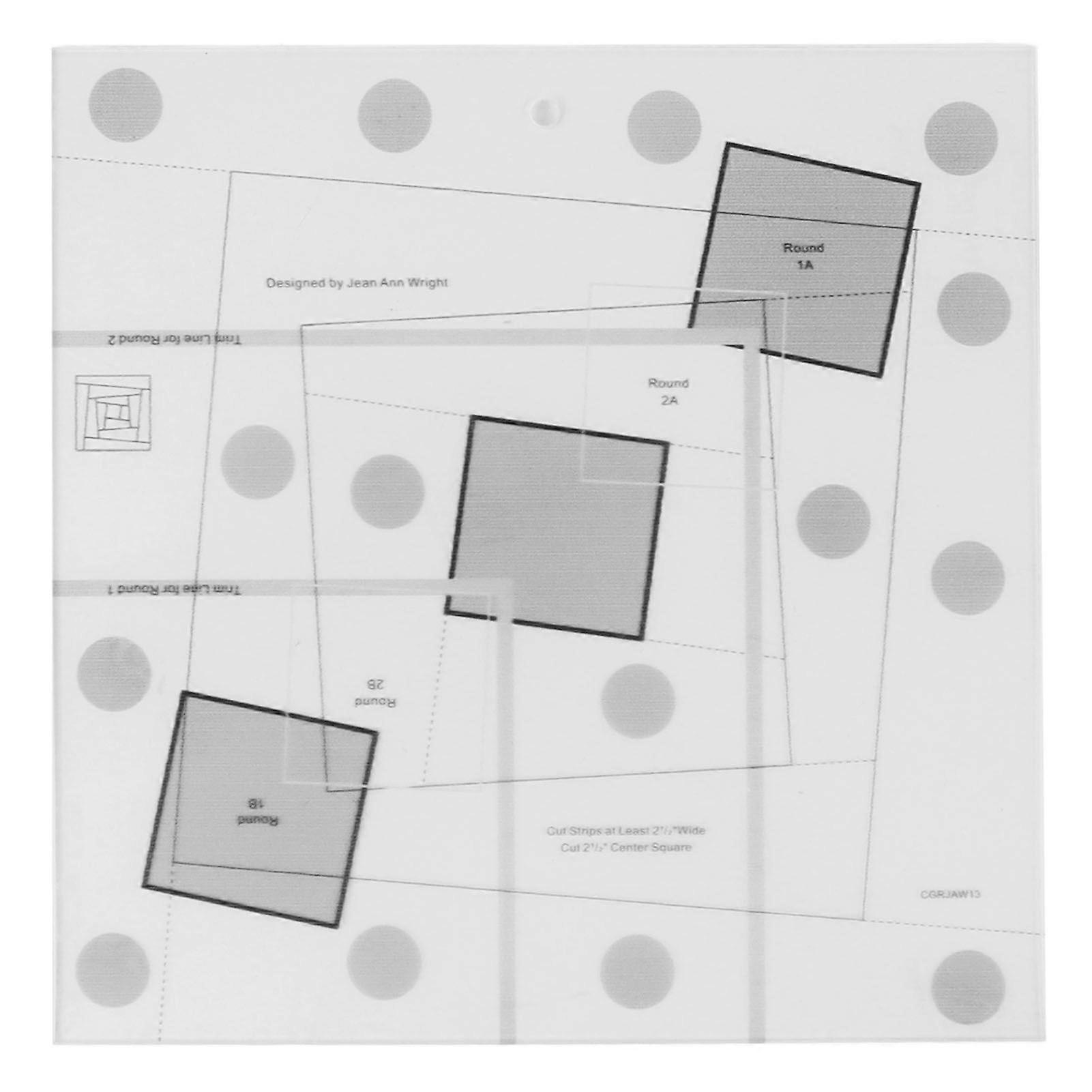 Log Cabin Quilt Ruler Transparent Acrylic Quilting Ruler Creative Grids Log Cabin Trim Tool 6 Inch