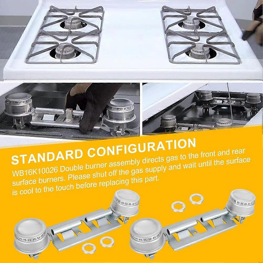 WB16K10026 WB29K17 Gas Range Double Burner Assembly Replacement for General Electric Hotpoin Gas Sto