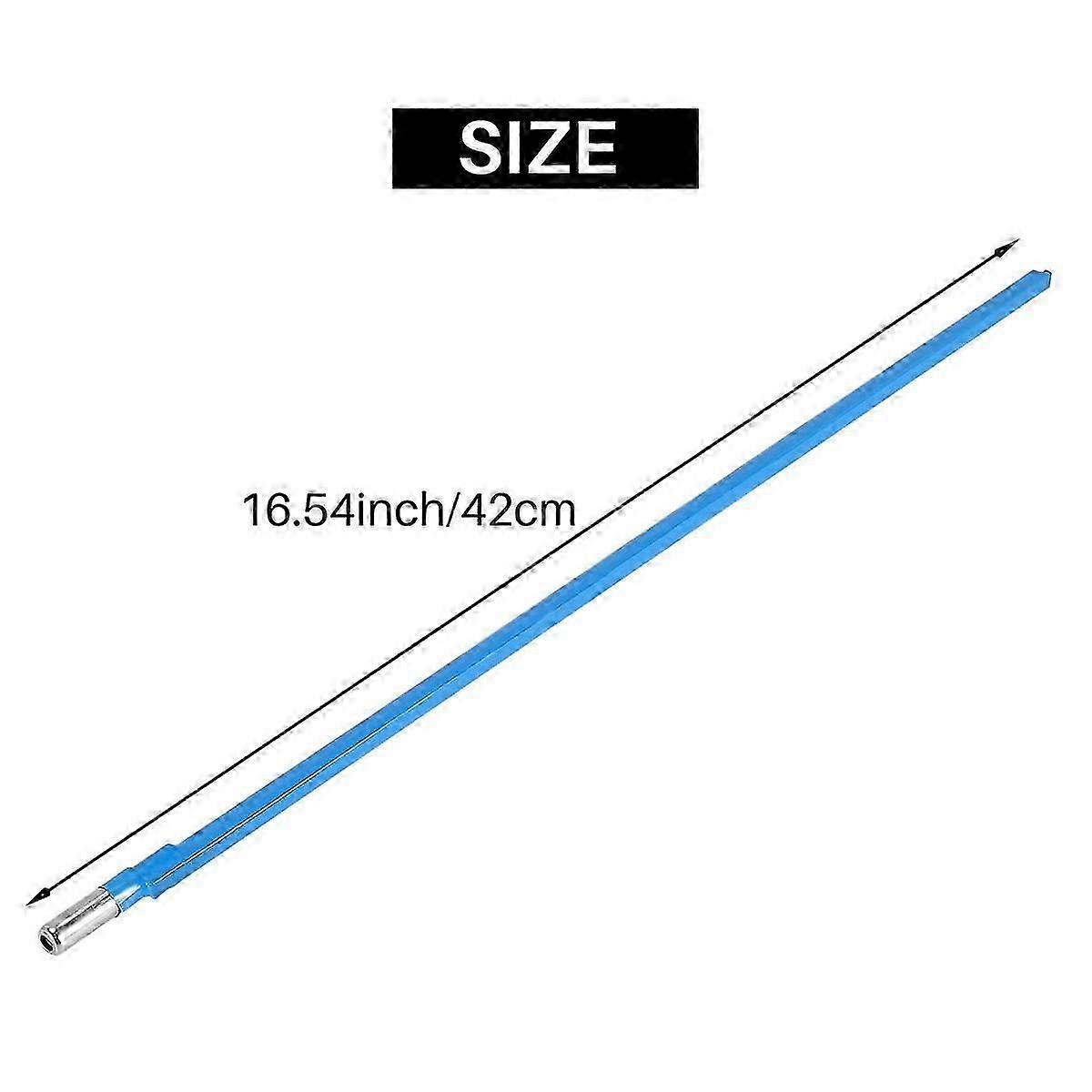 2ks dvoucestná tyč typ kytara příhradová tyč ocel 9 x 420mm modrá kytarové příslušenství