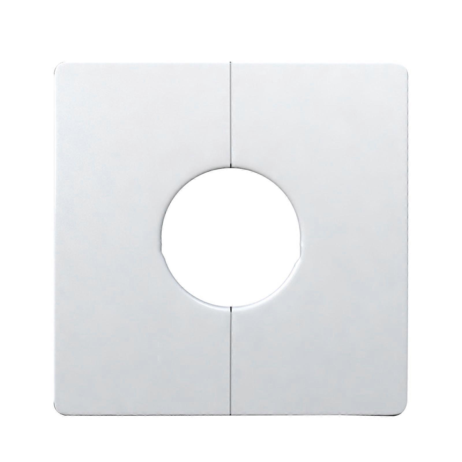 Wall ​Hole Decorative Cover Wall Split Flange Square Escutcheon Plate for Beautifying, Covering, Blocking the Pipe Holes  White