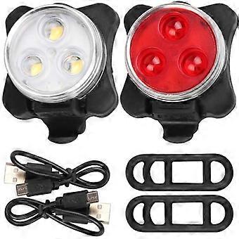 Wasserdichtes USB-wiederaufladbares Fahrradlicht-Set - Fahrrad-Front- und Rücklichter
