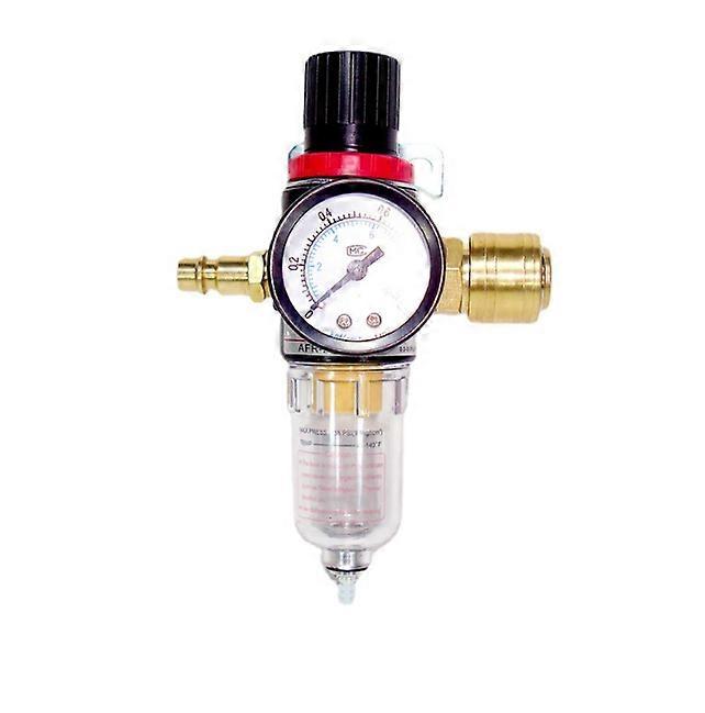 1/4" Druckminderer Druckluftfilterregler Kompressor Wasserabscheider Manometer
